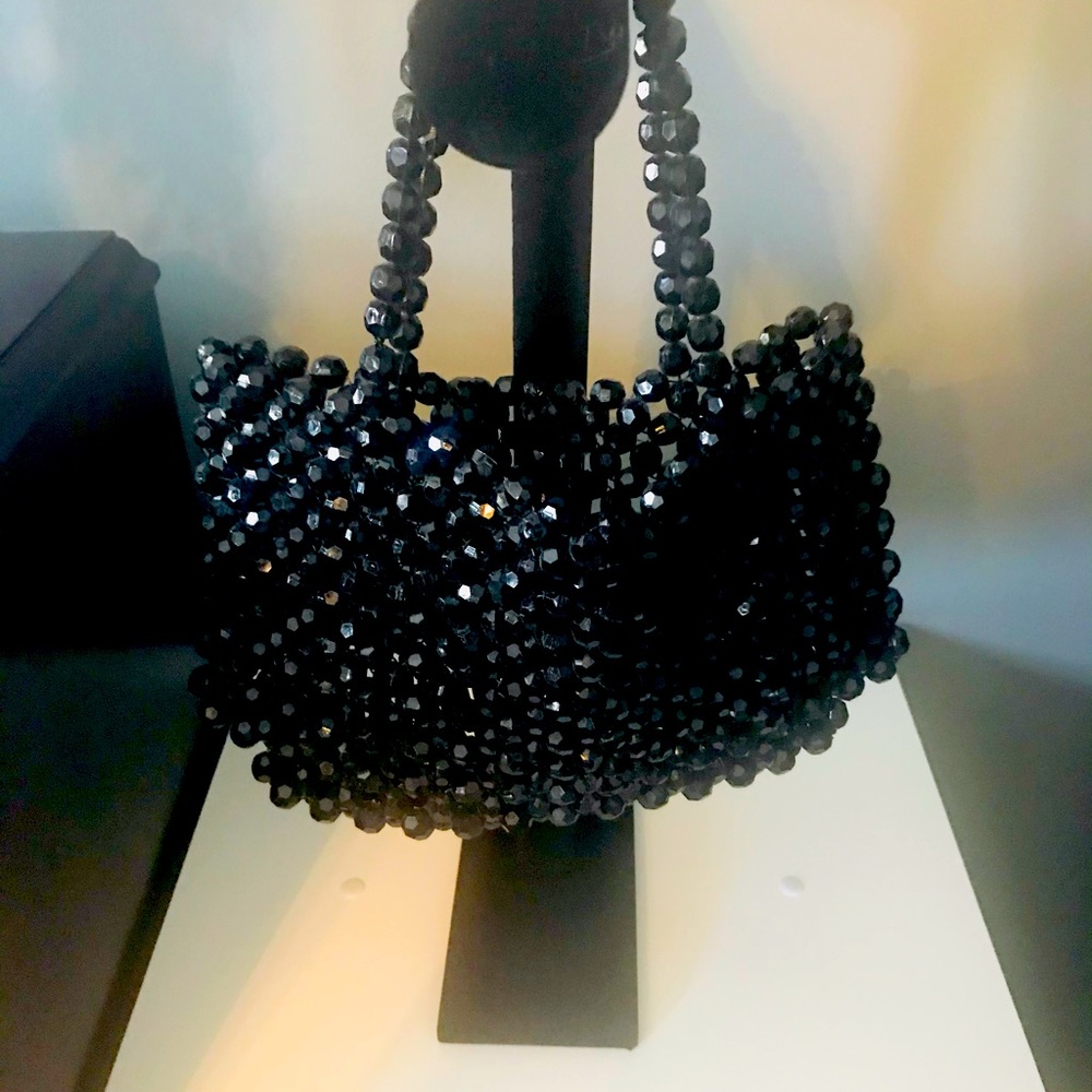 Black Fully Beaded Purse